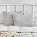 WARMDERN Waffle Weave Pillowcases King Size 2 Pack Pillow Cases Soft Microfiber Pillow Case Covers Set of 2 Boho Woven Textured Pillowcase with Envelope Closure(Light Grey, King, 20x36 Inches) - color: Light Grey-waffle Weave, size: 20" x 36" (Pack of 2)