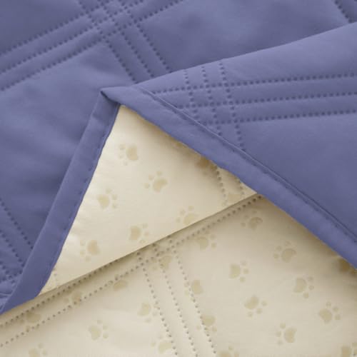 Ameritex Waterproof Dog Bed Cover Pet Blanket with Anti-Slip Back for Furniture Bed Couch Sofa - color: Violetblue, size: 30x53 Inch (Pack of 1)