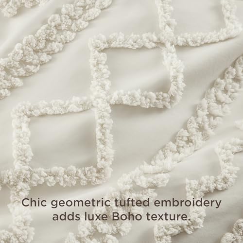 Bedsure Boho Duvet Cover Full Size, Soft & Comfortable Elegant Design Boho Bedding for Decoration, Machine Washable Comforter Cover for All Seasons,Includes 1 Duvet Cover & 2 Pillow Shams,Beige - color: 01 - Beige - Elegant (No Comforter), size: Full (80"