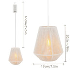 JHY DESIGN Set of 2 Battery Powered Lamp 8" H Braided Cotton Rope Decorative Pendant Lamp Battery Light with 6 Hours Timer for Bar Bedroom Patio Indoor Outdoor Living Room - size: 8 inches, Set of 2