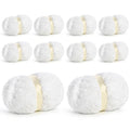 10 Pack Jumbo Chenille Yarn for Crocheting, #10 Super Bulky Baby Soft Yarn for Hand Knitting, 220 yds /70.5 oz Fluffy Chunky Knit Throw Blanket Yarn (Snow White) - color: Snow White