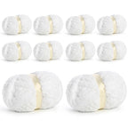 10 Pack Jumbo Chenille Yarn for Crocheting, #10 Super Bulky Baby Soft Yarn for Hand Knitting, 220 yds /70.5 oz Fluffy Chunky Knit Throw Blanket Yarn (Snow White) - color: Snow White