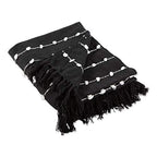 DII Woven Loop Throw Collection, 50x60, Black - color: Black