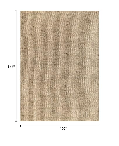 Luul Home Easy Jute Rugs 9x12 Natural Color Living Room Indoor Outdoor Area Rug for Patio Farmhouse and Kitchen Rug High Traffic Easy to Clean Washable Solid Boho Woven Design Outside Carpet (9 x 12) - color: Natural, size: 9' x 12' (Rectangular)