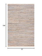 SAFAVIEH Cape Cod Collection Area Rug - 6' x 9', Natural & Blue, Handmade, Braided Design, Ideal for The Living Room, Bedroom, Dining Room (CAP151M-6) - color: Natural/Blue, size: 6' x 9' (Rectangular)