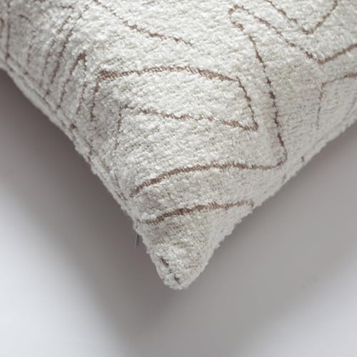 Throw Pillow Covers, Pack of 1 Woven Jacquard Cushion Covers for Sofas, Couches, Bed, Boho Home Decor, Cozy Soft and Comfortable Pillow Cases Bed, Amorf, Beige 14x28 Inch - color: Beige, size: 28" x 14" (Pack of 1)