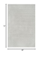 SAFAVIEH Boston Collection 4' x 6' Grey BOS682E Handmade Flatweave Cotton Area Rug - color: Grey, size: 4' x 6' (Rectangular)