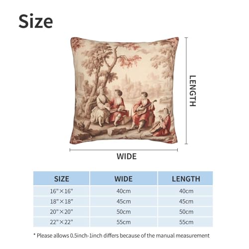 French Country Garden Vintage Throw Pillow Covers 18 X 18 Inch Set of 2 Pillow Cases Decoration Cushion Cover for Sofa Bedroom Living Room Outdoor - color: French Country Garden Vintage