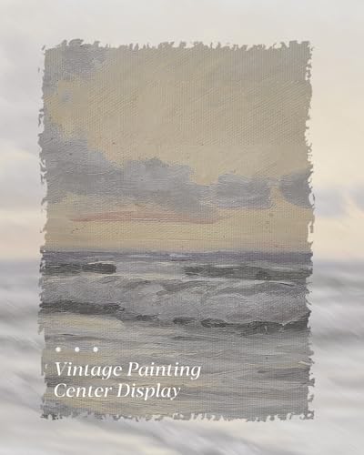 HUARCEY Gold Framed Vintage Wall Art for Living Room, Landscape Painting Prints Shelf Decor for Kitchen, Aesthetic Bedroom Wall Art, Christmas Gifts for Friends or Family (Sea or Sky - 12"x16") - color: Sea or Sky, size: 16"L x 12"W