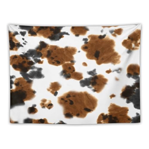 DDCBNS Cow Print Tapestry Wall Hanging Black White Brown Watercolor Animal Skin Wall Hanging Tapestry Wall Art Home Décor for Bedroom Living Room Dorm Wall Décor 40" x 30" - color: Animal Skin_6, size: 40"L x 30"W