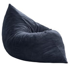 Hobestluk 3 in 1 Bean Bag Chair Giant Bean Bag Chairs for Adults with Plush Faux Fur Cover Convertible Bean Bag Floor Cushion with Machine Washable Cover for Living Room (Plush Dark Grey) - color: Charcoal Grey