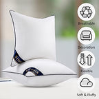 Siluvia 18"x18" Pillow Inserts Set of 2 Decorative Square Throw 18" Pillows with 100% Cotton Cover for Sofa, Couch, and Bed - White - size: 18x18 Inch (Pack of 2)