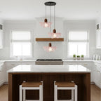 3-Light Pink Flower Glass Pendant Light, Mid-Century Modern Chandelier, Adjustable Hanging Ceiling Light Fixture for Dining Room, Kitchen Island, Bedroom, Living Room, Restaurant, Cafe - color: Pink, 3 Light