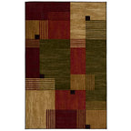 Mohawk Home Alliance Modern Geometric 7' 6" x 10' Area Rug - Red - Perfect for Living Room, Dining Room, Office - size: 7' x 10' (Rectangular)