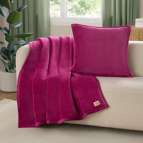 UGG Coco Throw Blanket – Soft & Cozy Blanket for Couch, Graduation Gifts or Teacher Birthday Gifts for Women Mom Her, 50" x 70", Strawberry Pink - color: Strawberry Pink