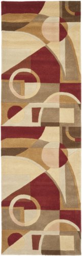 SAFAVIEH Rodeo Drive Collection Runner Rug - 2'6" x 14', Beige & Multi, Handmade Mid-Century Modern Abstract Wool, Ideal for High Traffic Areas in Living Room, Bedroom (RD845A) - color: Beige/Multi, size: 2'6" x 14' (Runner)