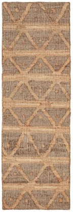Dash and Albert Rumi Jute Area Rug - 2.5' x 8' Runner Brown Geometric Handwoven Accent Rug - Durable, Eco-Friendly, High Traffic Area Hallway, Stairs, Bedroom - color: Rumi Brown, size: 2'6" x 8' (Runner)