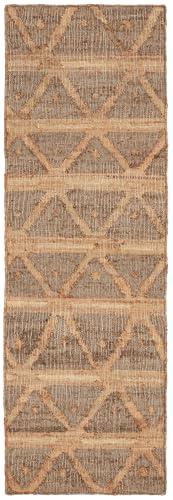Dash and Albert Rumi Jute Area Rug - 2.5' x 8' Runner Brown Geometric Handwoven Accent Rug - Durable, Eco-Friendly, High Traffic Area Hallway, Stairs, Bedroom - color: Rumi Brown, size: 2'6" x 8' (Runner)