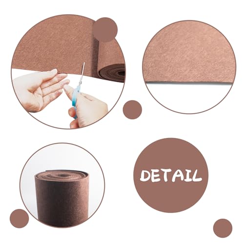 SnowTing 2 Roll Felt Liner Roll, 15.7 x 118 Inch Cuttable Non Woven Fabric Coconut Basket Liner, Brown Flower Pot Mat Roll for Hanging Planter, Window Box, Raised Garden Bed, Animal Pet Pad