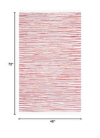 SAFAVIEH Rag Rug Collection Accent Rug - 4' x 6', Red & Multi, Handmade Boho Stripe Cotton, Ideal for High Traffic Areas in Entryway, Living Room, Bedroom (RAR129R) - color: Red/Multi, size: 4' x 6' (Rectangular)