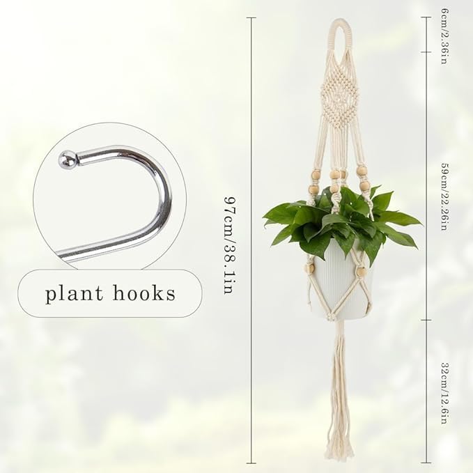 Hanging Planter For Indoor Plants,Macrame Plant Hanger,2Pcs Plant Hanger,Hanging Plant Holder,Plant Hangers,Plant Holder,Plant Hangers Indoor,Macrame Plant Hangers Indoor,Plant Hangers Indoor Macrame