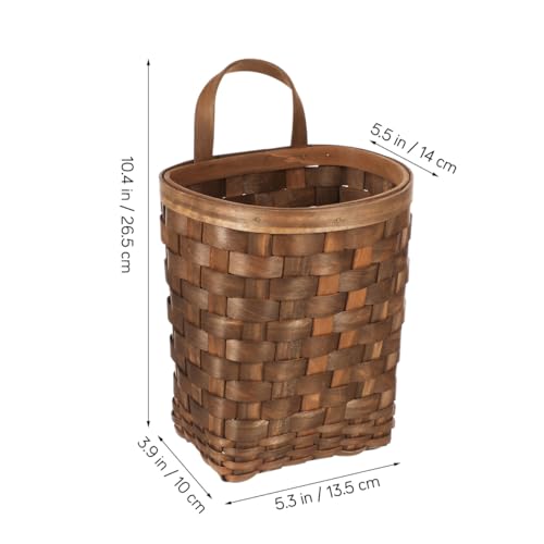BESTOYARD Woven Wall Storage Basket 10.23"" x 6.69"" x 5.31"" – Space-Saving Vertical Hanging Organizer for Kitchen Fruits, Vegetables & Flowers – Farmhouse Decor for Indoor Walls, Doors & Patios