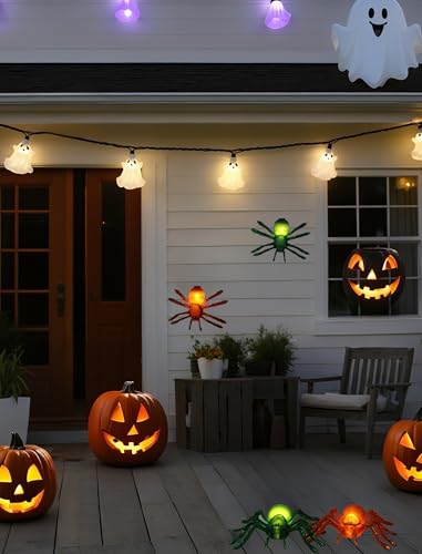 8.5FT Halloween Ghost String Lights Outdoor, Fairy Decorations Lights with 12 LED Bulbs, Waterproof Halloween Decor Hanging String Lights for Bedroom Yard Party Garden Window, Ghost - color: White Ghost