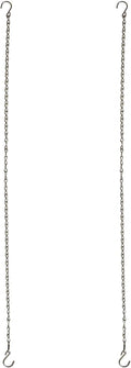 Chain for Hanging Plants,35 Inch Silver Hanging Chain,Hanging Basket Chain Kits with Hooks for Bird Feeder Hanging Planter Porch Wind Chime (Silver, 35 Inch-2PCS)