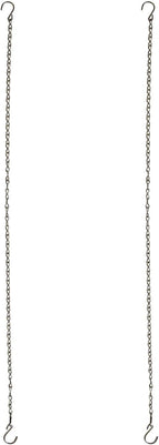 Chain for Hanging Plants,35 Inch Silver Hanging Chain,Hanging Basket Chain Kits with Hooks for Bird Feeder Hanging Planter Porch Wind Chime (Silver, 35 Inch-2PCS)