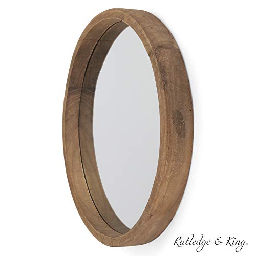 Rutledge & King Wall Mirror - Rustic Round Mirror - Decorative Circle Mirrors for Bathrooms, Living Rooms, and Bedrooms (1 Pack, Midwood - Medium) - color: Midwood - Medium