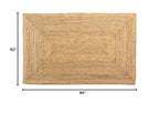 Super Area Rugs Farmhouse Jute Braided Rug - Reversible Natural Fiber- Eco Friendly Rug for Living Room - Kitchen - Dining Room Hand Woven, Natural, Rectangle 5' X 7' - color: Natural, size: 5' x 7' (Rectangular)