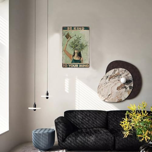 Bohemian Home Decor Boho Gifts For Women Cozy Bedroom Decor Room Aesthetic Vintage Metal Sign 8×12 Inches - color: Plants, size: 8×12Inches