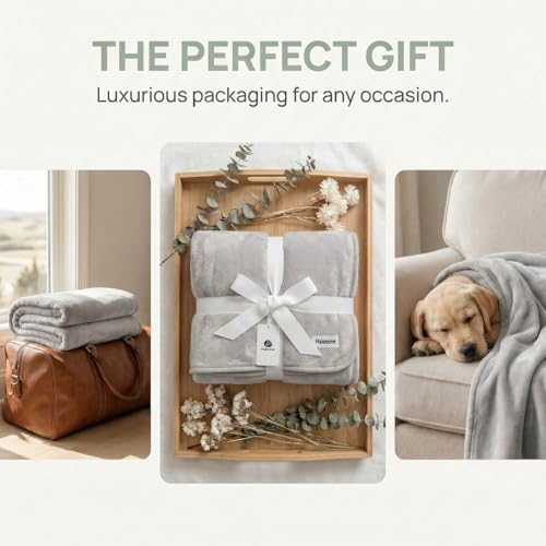 Fleece Throw Blanket 50" x 70" - Soft Cozy Polyester Plush Blanket, Lightweight Warm Throw for Couch Bed Sofa Chair, All Season Use, Grey - color: Grey