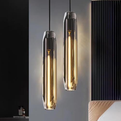 Pendant Lights Kitchen Island Pendant Lights Pendant Light fixtures Kitchen Pendant Light pendent Light 15" Smoke Gray Crystal lampshade Island Pendant Lights for Kitchen - color: Smoke Gray,Copper color