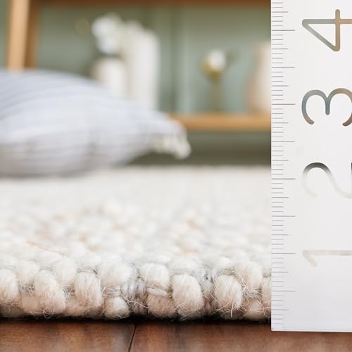 SAFAVIEH Natural Fiber Collection Area Rug - 2'3" x 8' Runner, Natural & Silver, Handmade Jute & Wool, Ideal for Living Room, Hallway, Foyer, Entryway, Bedroom (NFB225G) - color: Natural/Silver, size: 2'3" x 8' (Runner)