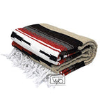 Open Road Goods Mexican Diamond Blanket - XL Heavyweight Yoga Blanket – Handmade in Mexico - Thick Boho Serape Saltillo Style Throw for Beach, Picnic, Home, Camping and More! (Autumn Earth) - color: Autumn Earth