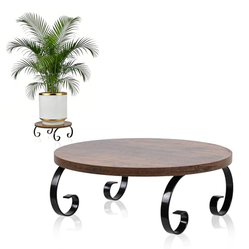 Plant Stand Indoor Outdoor, Vintage Plant Table Corner Flower Stand for 5 to 12 Inch Pots, Sturdy Low Short Plant Holder Stool for Living Rooms, Office, Garden, Patio