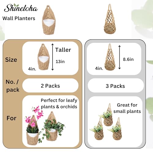 2 Pack 4-inch Hanging Planters for Indoor Plants, Macrame Wall Plant Hanger | Wall Plant Holder, Wall Planters for Indoor Plants (2 Pack, up to 4 inch Pot) - size: Small