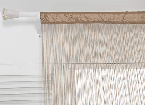 HSYLYM Spaghetti String Curtains for Doorways Privacy Door Frame Tassel Hippy Wall Kitchen Hallway Boho Fringe Curtain Hanging Door Room Dividers Decor 1 Panel（39×79in/100×200cm,Ecru） - color: Ecru, size: 39"W x 79"L (Pack of 1)
