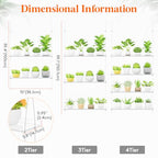 Lifewit 2-Tier Window Plant Shelves 15", Acrylic Adjustable Hanging Floating Shelf, Window Sill Extender for Succulent Plants, Micro Greens, Seed Starter Pots, Herb Planters 38 x 15 cm/15x6 - size: 2-Tier