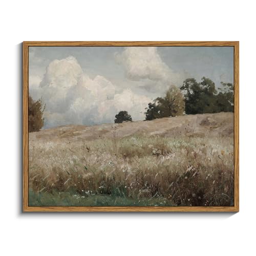 InSimSea Framed Canvas Wall Art Vintage Decor, Cornfield Countryside Scenery Rustic Farmhouse Wall Decoration, Country Decor Wall Art for Bedroom, Living Room Kitchen Bathroom, 11"x14" - color: Corn Field, size: 14"L x 11"W