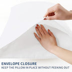 Zaizaihome Waffle Weave Pillowcases Queen Size 2 Pack, 100% Egyptian Cotton 600 Thread Count, Ultra Soft Pillow Shams with Envelope Closure, Breathable Skin-Friendly Pillow Case, White, 20x30 Inches - color: White, size: 30" x 20" (Pack of 2)