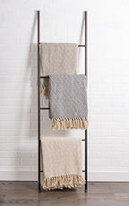 DII Diamond Throw Collection Cotton Woven, 50x60, White - color: White