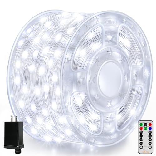 Ollny Christmas Lights Cool White, 600LED 197FT Christmas Tree Lights IP67 Waterproof, Plug in Fairy Lights with Remote 8 Modes Timer, Xmas Light for Outdoor Indoor House Holiday Decor - color: Cool White, size: 600 LEDs