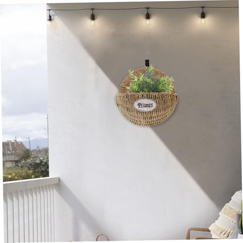 Woven Hanging Planter Basket for Indoor Outdoor Plants Boho Wall Basket Decor Large Woven Flower Pot for Garden Balcony Courtyard Stylish Home Greenery Display