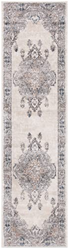 SAFAVIEH Oregon Collection Runner Rug - 2'2" x 8', Beige & Grey, Oriental Distressed Design, Non-Shedding & Easy Care, Ideal for High Traffic Areas in Living Room, Bedroom (ORE898B) - size: 2'2" x 8' (Runner)