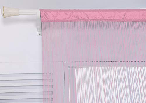 HSYLYM Spaghetti String Curtains for Doorways Privacy Door Frame Tassel Hippy Wall Kitchen Hallway Boho Fringe Curtain Hanging Door Room Dividers Decor 1 Panel（39×79in/100×200cm,Pink） - color: Pink, size: 39"W x 79"L (Pack of 1)