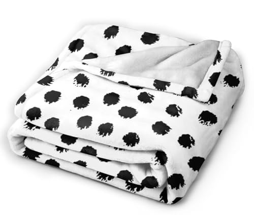 HGOD DESIGNS Polka DotsBlanket, Super Soft Brush Strokes Dots Throw Blanket 50"x60" Blanket for Bed Couch Chair Fall Winter Camping Living Room Office - color: Polka Dots, size: 50x60 inch