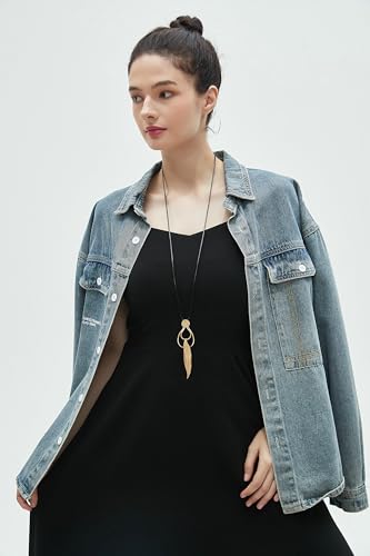 Leather Necklace for Women Long Boho Pendant Hippie Choker Necklace Bohemian Layered Leather Rope Wooden Jewelry Gifts - style: Leather Vintage Necklace