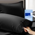 THREAD SPREAD 100% Cotton King Size Pillow Cases Set of 2 - Luxury 400 Thread Count Pillow Cases King Size (Black), Soft Cooling Breathable & Durable Sateen Hotel Cotton Pillowcases - color: Black, size: King - Pack of 2